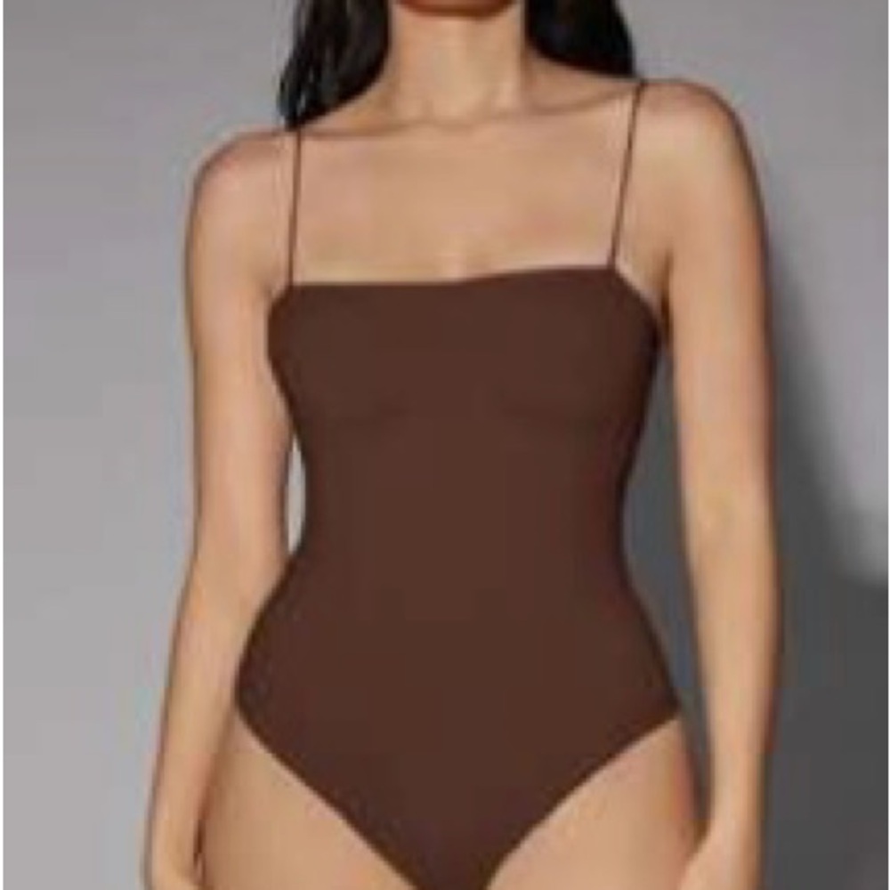 Seamless Brown Bodysuit | Buttery Soft & Stretchy | Small